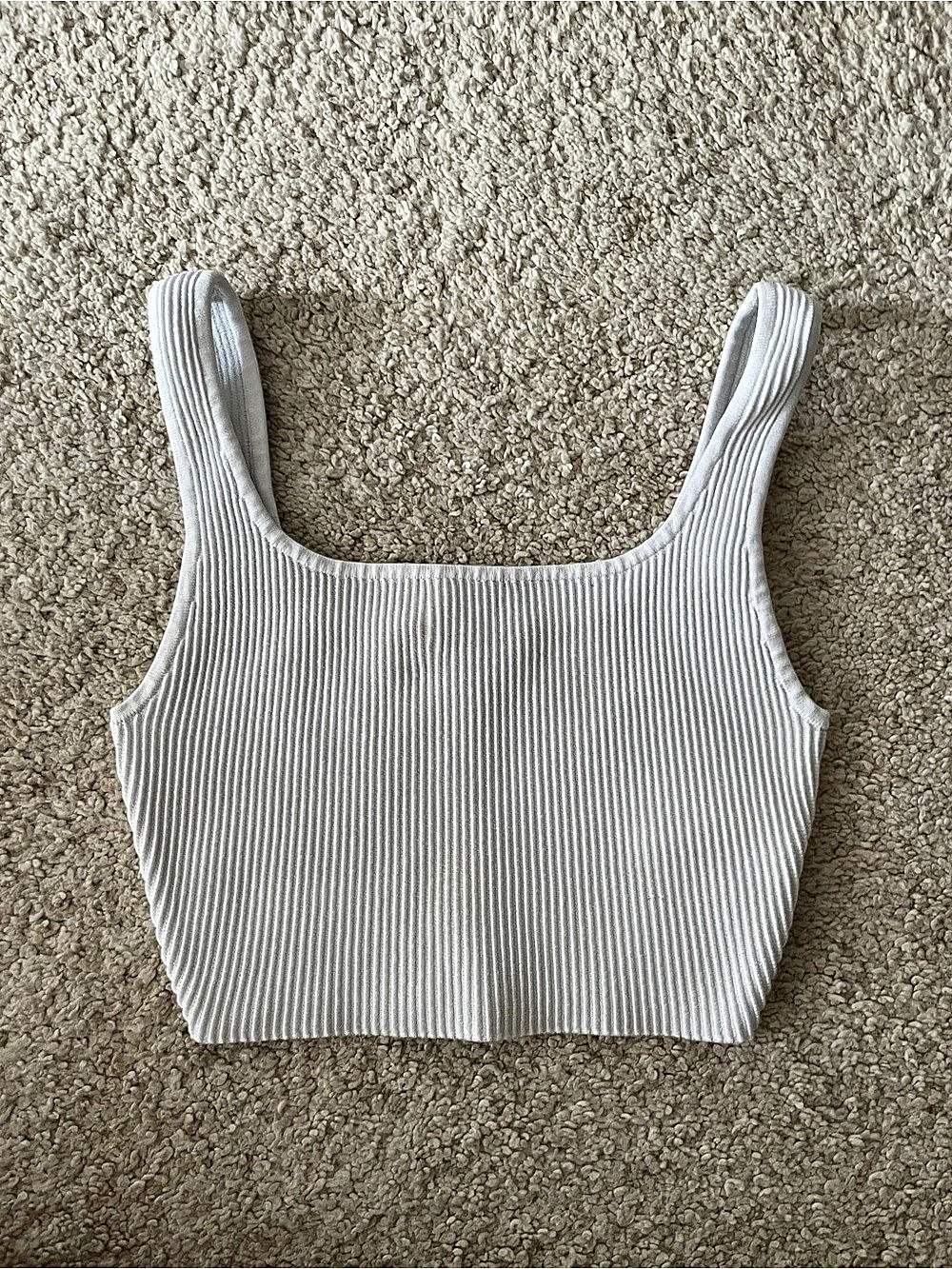 Babaton Sculpt Knit Squareneck Tank White